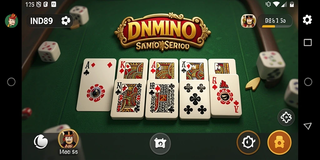 Screenshot IND89 menampilkan gameplay seru permainan Domino.