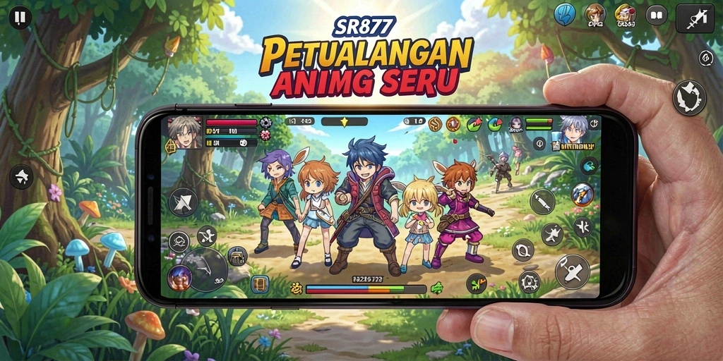 Screenshot menampilkan aksi seru dalam game Anime SR877.