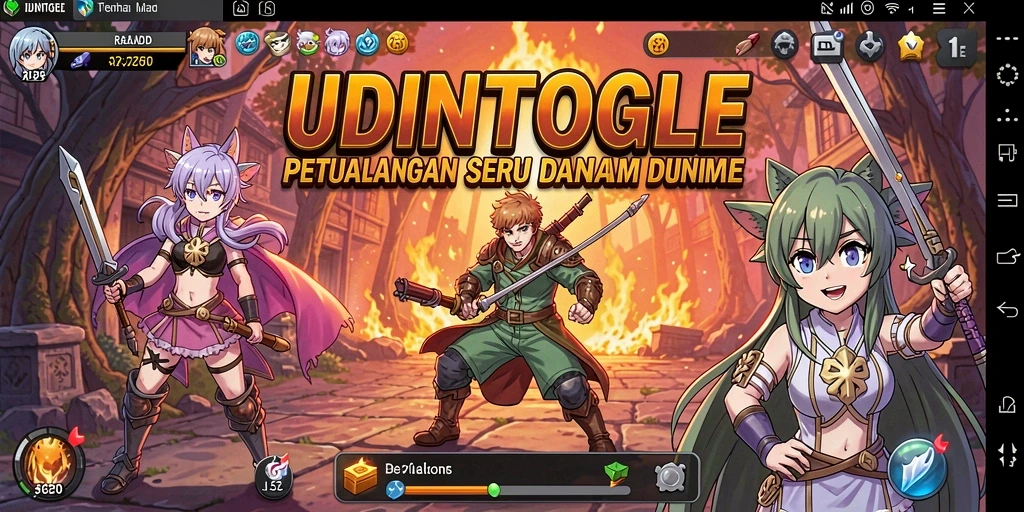 Screenshot menunjukkan karakter anime dalam aksi seru di <strong>UDINTOGEL</strong>.
