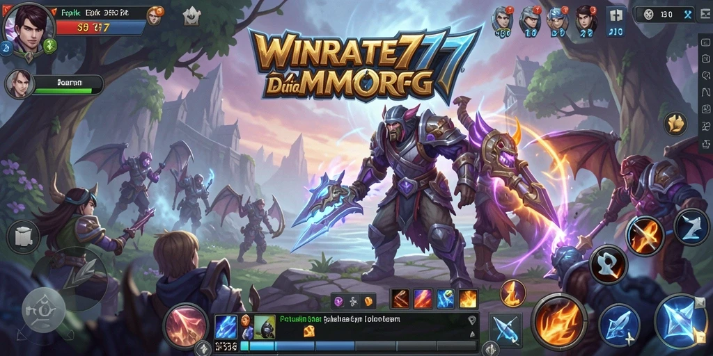 Tampilan gameplay epik dalam dunia fantasi WINRATE777.